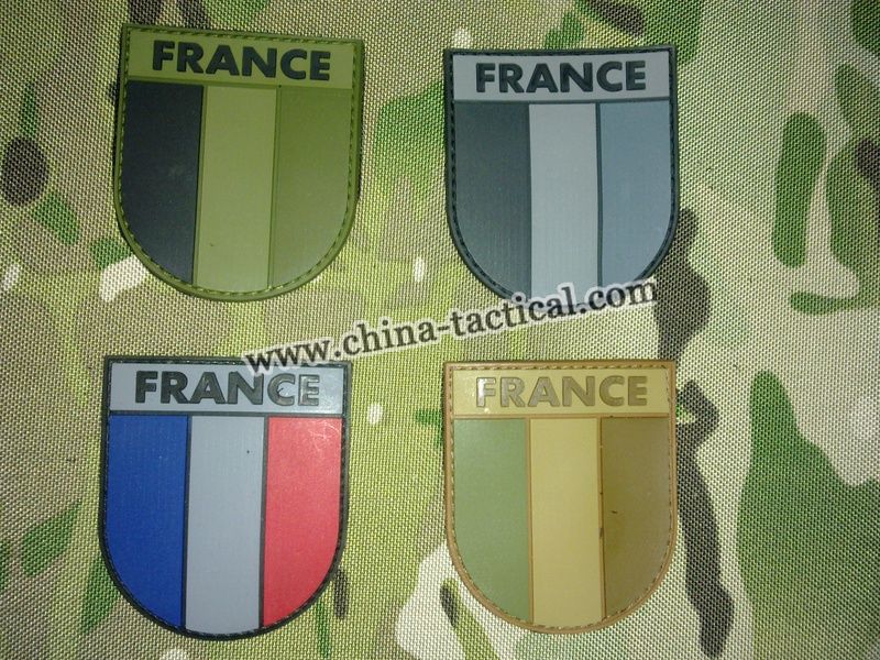 France flag patch-Franch Flag patches-PVC patches-PVC velcro patches-Velcro patches-VELCRO BACKING, JL-P017